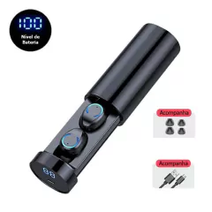 Fone De Ouvido TWS F9 Bluetooth Cilindrico Sem Fio Gaveta Retrátil Power Bank 300mAh na internet