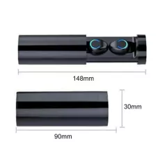 Fone De Ouvido TWS F9 Bluetooth Cilindrico Sem Fio Gaveta Retrátil Power Bank 300mAh - loja online