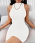 VESTIDO CURTO CANELADO VIENA