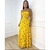 VESTIDO LONGO BORBOLETA AMARELO