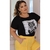T-SHIRT PLUS SIZE GATO na internet