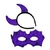 Tiara Arco Máscara Fantasia Carnaval Halloween Festa Roxo
