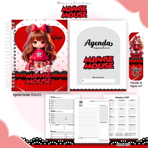 AGENDA ESCOLAR MASCOTINHA MINNIE