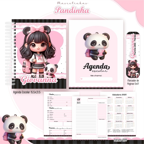 AGENDA ESCOLAR MASCOTINHA PANDA