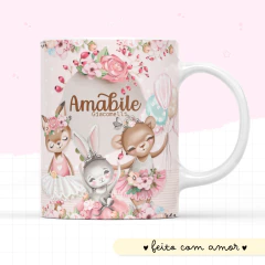 CANECAS PORCELANA - LINHA INFANTIL -  PAPELARIA PERSONALIZADA - AMORCOMDETALHES