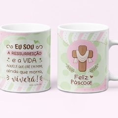 CANECA DE PORCELANA - PRESENTE DE PÁSCOA -  PAPELARIA PERSONALIZADA - AMORCOMDETALHES