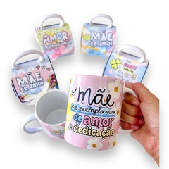 CANECA COM CAIXA BOLSA -  PAPELARIA PERSONALIZADA - AMORCOMDETALHES