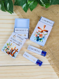 10 CAIXAS 4 BIS - LEMBRANCINHA PÁSCOA CRISTÃ -  PAPELARIA PERSONALIZADA - AMORCOMDETALHES