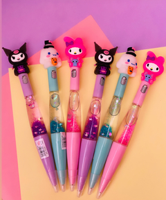 Caneta Gel Ponta Fina com Luz LED e Glitter Quicksand Sanrio Turma Hello na internet