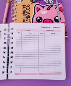 CADERNO FINANCEIRO POCKET -  PAPELARIA PERSONALIZADA - AMORCOMDETALHES