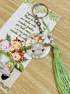 CHAVEIRO SAFARI VERDE II -  PAPELARIA PERSONALIZADA - AMORCOMDETALHES