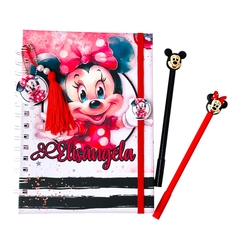 CADERNO PEQUENO A5 MINNIE AQUARELA