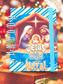 MINI CADERNO COLORIDO SEM PAUTA - LEMBRANCINHA DE NATAL - comprar online