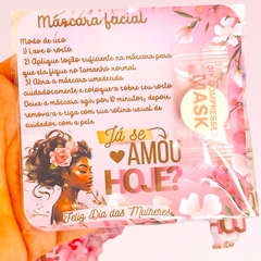 CARD MASCARA FACIAL - PEDIDO MINIMO 50 unidades -  PAPELARIA PERSONALIZADA - AMORCOMDETALHES