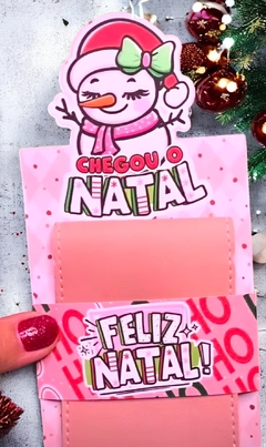 PORTA CARTÃO COURINO- LEMBRANCINHA DE NATAL - comprar online