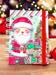 MINI CADERNO COLORIDO SEM PAUTA - LEMBRANCINHA DE NATAL - comprar online