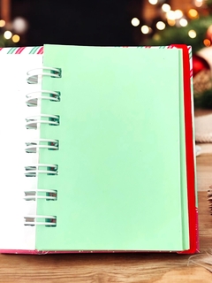 MINI CADERNO COLORIDO SEM PAUTA - LEMBRANCINHA DE NATAL na internet