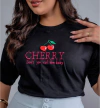 T-shirt cherry preta