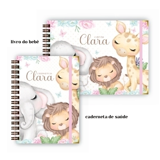 Caderneta + Livro - Safari Menina