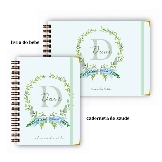 Caderneta + Livro - Monograma Verde