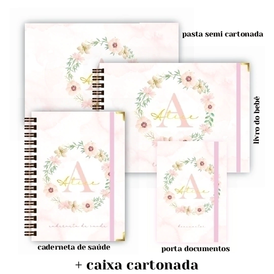 Maternidade Completo - Monograma Rosa
