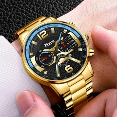 Relógio de Pulso Masculino Pulseira Aço Inox DEYRO - comprar online