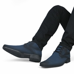 Bota Social Masculina 1090 Nobuck Marinho - comprar online