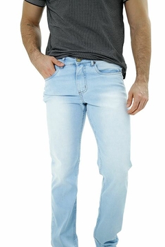 CALÇA JEANS SLIM MEGAFLEX COM ELASTANO GARCEZ JEANS AZUL CLARO