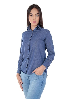CAMISA SOCIAL FEMININA ML SLIM JEANS ONÇA