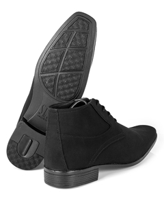Bota Social Masculina 1090 Nobuck Preto - Talmidim Roupas e Acessórios