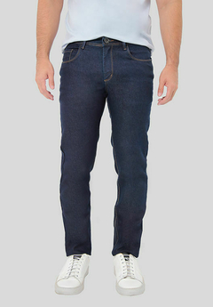 Calça Jeans Slim Megaflex Estonada Marinho
