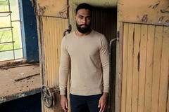SUÉTER TRICOT LEVE GOLA C MARROM - loja online