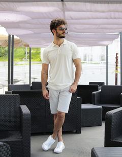 POLO COTTON LINHO FLAME AREIA - loja online