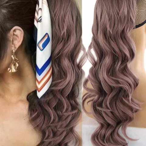 Rabo de cavalo com presilha fibra premium 35 cm - comprar online