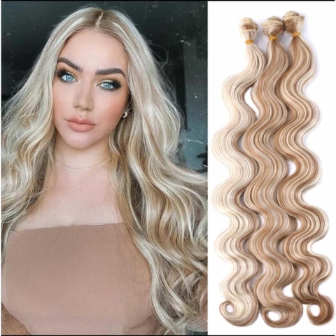 Cabelo ondulado para entrelace orgânico com 6 unidades