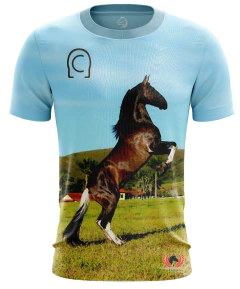 Camisa Country Masculina Estampa Cavalo M02