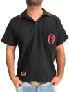 Camisa Pólo Masculina Mangalarga Marchador Preta