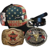 Kit Unissex Texas Farm e Pbr Boné + Cinto Social + Fivelas JC11