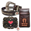 Kit Feminino Bainha + fivela + cinto + chaveiro JC