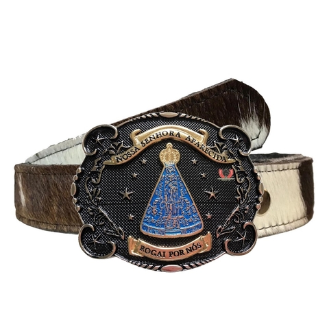 Cinto Country De Pelo Natural com Fivela Nossa Senhora Aparecida SC26 - comprar online