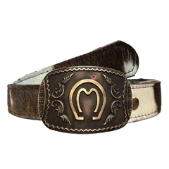 Cinto Country de Pelo Natural Com Fivela Mangalarga Marchador SC27