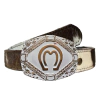 Cinto Country Unissex De Pelo Natural com Fivela Mangalarga Marchador SC28