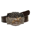 Cinto Country Unissex Com Fivela Mangalarga Marchador Prata Sc29