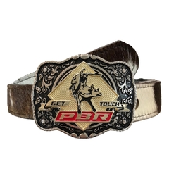 Cinto Country Unissex de Pelo Natural Com Fivela Pbr SC36
