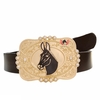 Cinto Country Feminino Com Fivela Mula Strass