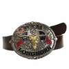 Cinto Country Masculino com Fivela Texas Longhorn SC42