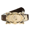 Cinto Country Unissex de Pelo Natural com Fivela Mula SC43