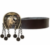 Cinto Country Feminino Com Fivela Cavalo Pingentes Ouro Velho SC65