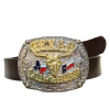 Cinto Country Masculino com Fivela Texas Longhorn SC76