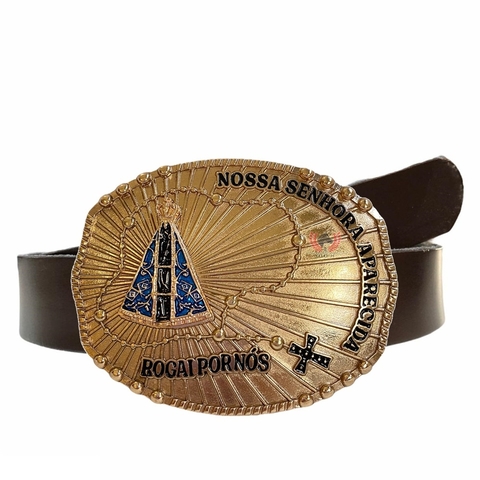 Cinto Country Unissex com Fivela Nossa Senhora Aparecida SC78